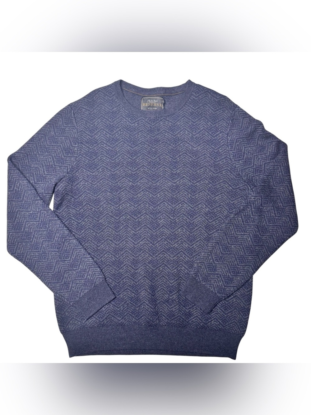 JoS A Bank Reserve Men’s Large Crewneck Geometric Knit Sweater